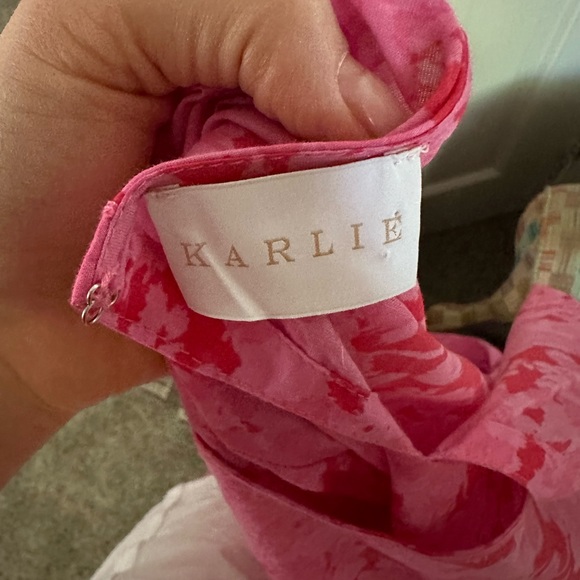 karlie red pink tie waist braided dress - Picture 3 of 3